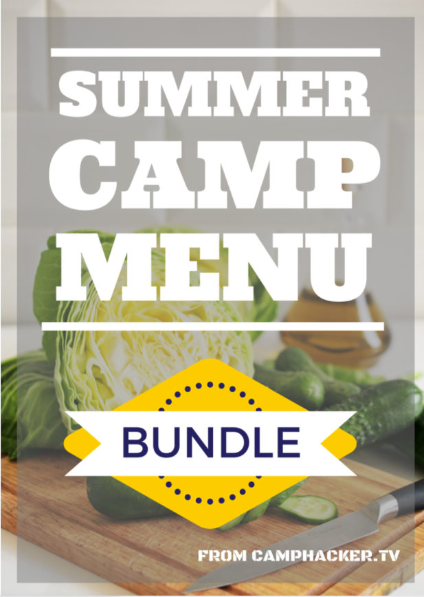 Summer Camp Cookbook/Menu - Bundle