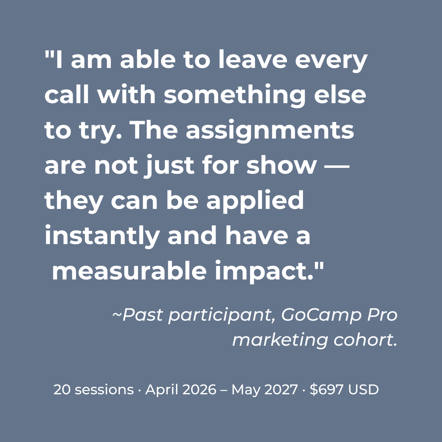 Camp Marketing Relief - One Year Masterclass