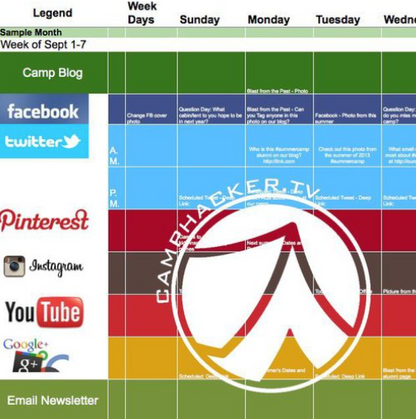 Summer Camp Marketing Calendar